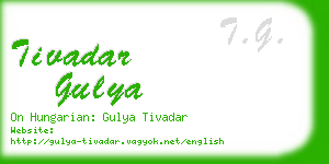 tivadar gulya business card